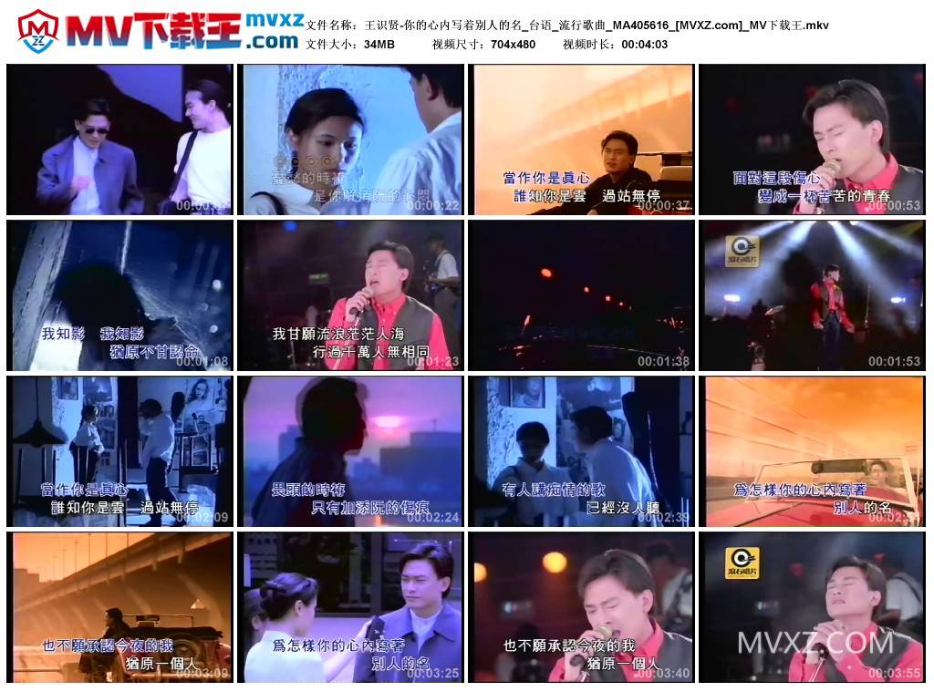 王识贤-你的心内写着别人的名_台语_流行歌曲_MA405616